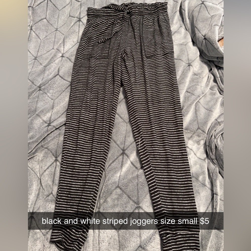 Black and White Joggers